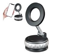 Foldable Magnetic Suction Phone Mount with 360 Degree Rotation, Metal Car Dashboard Stand for Secure Mobile Device Holding, Easy Installation Compatibility for Most Smartphones and GPS Units