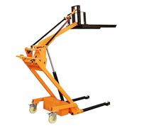 Foldable Material Handling Truck, Fully Electric Stacker, Portable Telescopic Arm Forklift, 1100-1154 lbs Lifting Capacity, Ideal for Factory Workshops & Supermarkets(Fork Type,1543LB)