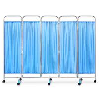 Foldable Medical Privacy Screen,On Wheels Curtain Foldable Privacy Curtains With Removable, Suitable For Emergency Room, Ward, Icu Monitoring Room Divider, LJJY-KK, a, 5