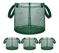 Foldable Mesh Aquatic Plant Basket - Reusable Breathable Lily Pot Container for Aquarium, Pool, Garden, Water Lily, Strawberry, Planting Soil, Hydroponics, Ponds, Indoor, Outdoor, and Water Gardening