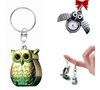 Foldable Mini Nail Clippers - Owl Keychain 2-in-1 Nail Care Kit with File (Gold)