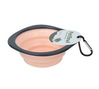 Foldable Pet Bowl, Portable Dog Dish, Space-Saving Lightweight Pet Feeding and Watering Container for Hiking Camping Walking Traveling Outdoor Use, 6.18x5.51x1.97 Inches Unfolded