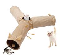 Foldable Pet Tunnel, Interactive Play Cave, Soft Fabric Bed with Interior, Cat Toy Tunnel for Small Animals, Play House with Fun Design, Activity Bed for Home Backyard Garden