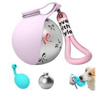 Foldable Pet Water Bottle for Travel,2 in 1 Portable Leak-Proof & Compact Dog Water Bottles,Stainless Steel Bottle & Silicone Bowl for Dogs on Walks,Small Dogs Travel Bottles (Printed Pink)