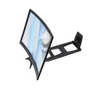 Foldable Phone Magnifier - Curved Screen Projector Lens, Mobile Cell Phone Screen Amplifier, Senior Video Watching Enlarger | Bedridden Patient Entertainment, Travel Hotel Movie Night, Break Room