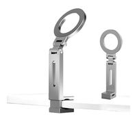 Foldable Phone Mount - Metal Magnetic Holder, Airplane Travel Stand Adjustable Angle Support Portable Device Rest Accessory Minimal Design| Multipurpose Smartphone Desk Tray Use With Firm Co