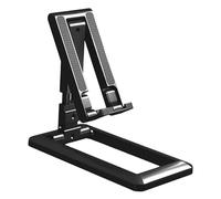 Foldable Phone Stand, Adjustable Height Smartphone Mount, Portable Desktop Holder, Lazy Viewing Angle Support, Compact Tablet Bracket, Ideal for Working Studying Office Travel Use, 14.4cm Black White