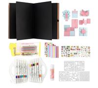 Foldable Scrapbook Album, DIY Memory Book Paper, Photo Crafts Collection Notebook, Small Album with Accordion Layout and Refillable Pages, Keepsake Organizer for School Graduation Wedding Holiday