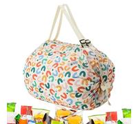 Foldable Shopping Bag, Grocery Storage Tote, Sturdy, Nylon Carryall with Handles, 15.75x15.75 Inches, Strong Load Bearing Design for Fruits, Snacks, Soda, Water, Cake, Beer, Drinks