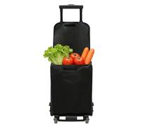 Foldable Shopping Cart with Wheels - 110 LB Folding Shopping Cart with Wheels | Capacity Quiet Rolling Bag For Supermarket Travel Camping Women Men Seniors Beach Moving Garden