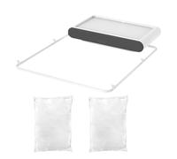 Foldable Sink Strainer, Sink Net Strainer Food Catcher, Filter Basket with 200 Nets, Detachable Garbage Strainers with Water Collector for Kitchen Sinks Waste and Leftovers, 17x22x18cm