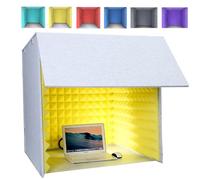 Foldable Soundproof Vocal Booth, Portable Studio Mic Cubierta con paneles de espuma acústica de 12mm para grabación de casa, canto, en vivo Streaming & Voice Chat. Reduce eco y ruido sin resonancia en