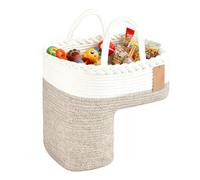 Foldable Step Basket - Portable Woven Organizer with Handle for Stairs and Home | Multi-Purpose Storage for Laundry, Toys, Tools, Office Supplies, Household Items, Apartment Living, and Easy Transport