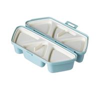 Foldable Sushi Mould - Rice Ball Maker | 6-Cavity Non-Stick Kitchen Gadgets | Triangle Shaper Making Mold For Picnic Beginners Lunch Meal Prep Home School Office Camping Travel Road Trip Outdoor