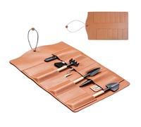 Foldable Tool Roll Bag - Heavy Duty PU Leather, Waterproof Pouch Tool | Foldable Roll Up Tool Pouch with Compartments for Men, Him, Dad, Garden, Mechanic, Electrician, Plumber, Workshop