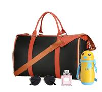 Foldable Travel Bags, Large Capacity Duffel Pack, Waterproof Travel Duffel Bag 20.98x12.99x10.98 Inches for Camping, Beach, Swim Pool, Sports, Gym, Black, White, Pink