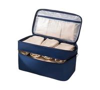 Foldable Travel Storage Solution with Compartments Multi Layer Toiletry Packing Bags For Bras Underwear and Cosmetics Privacy Protection Travel Storage Bag