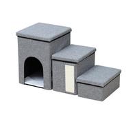 Foldable Trunk Organizer Pet Ladder - Multi-Use Dog Stairs with Storage Box, Soft Cat Steps | Space-Saving Storage Organizer for Small & Medium Dogs, Bedside or Sofa Access Ramp