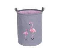 Foldable Waterproof Baby Laundry Basket Storage Basket Dirty Laundry Basket Laundry Bag Round Cloth Storage Bucket for Laundry Child ToysFlamingo
