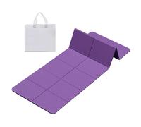 Foldable Yoga Mat - Exercise Pad | 183x61x0.6cm TPE Anti Slip Fitness Mat with Storage Bag, 760g Portable Folding Pad for Gym Studio Home Workout, Travel Picnic Comfort Accessory