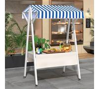 FoldabOutdoor - Carrito para vendedores MovabIron Stall Display StanPerfect para mercados, eventos callejeros, festivales, color azul (51.1 x 78.7 pulgadas)