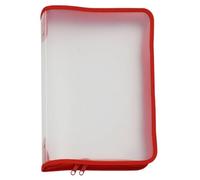 FolderSys 40452-80 - Bolsa con cremallera, tamaño A4, color rojo