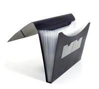 FolderSys - Carpeta archivadora (cierre de velcro, 7 unidades), color negro