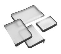FolderSys - Funda para documentos (con cremallera, A5, PP, 1 unidad), color negr