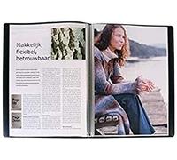 FolderSys Kangaro - Carpeta con 10 fundas (tamaño A4, PP, con tapa delantera), color negro