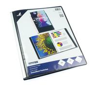 FolderSys Kangaro - Carpeta con 30 fundas (tamaño A4, PP, con tapa delantera), color negro