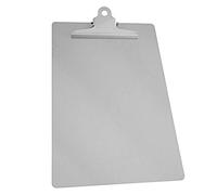 FolderSys - Pizarra con pinza (plástico o acero inoxidable, tamaño A4), color azul y plateado