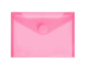 FolderSys - Sobre portadocumentos (tamao A6, formato apaisado, PP), transparente, color rojo translúcido