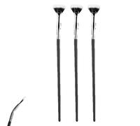 Folding Angle Scalloped Lash Brush, 2024 Mascara Fan Brush Angled Fan Shaped Eyelash Brush without Clumps, Lash Wand Fan Brush for Natural Lifted Effects and Enhance Lower Lashes (3 Pcs)