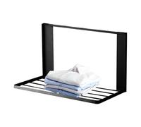 Folding Bracket - Magnet Kitchen, Wall Storage Rack | Foldable Rustic Wall Mounted Shelves, Adjustable Corner Display Stand, Great Use Case for Bathroom Bedroom Living Room Setup