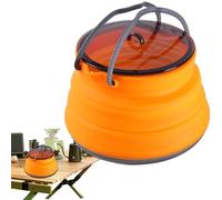 Folding Camping Kettle | 1.5L Silicone Water Kettle | Ultra-Light Portable Ķettle For Outdoor Camping, Hiking, Survival | Supports Open Flame & IH Induction Heating