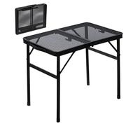 Folding Camping Table - Folding Table | Outdoor Compact Foldings Camping & Picnic Tables | Heavy Duty BBQ Tools with Non-Slip Tabletop, Adjustable Height For Picnic Beach Fishing Outdoor