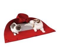 Folding Cat Tunnel, Foldable Kitten Hideplace, Felt Cat Play Tunnel, Cat Tunnel with Toy Ball, Portable Cat Tunnel, Interactive Pet Play Tunnel, Cat Tunnel Cave, Hideaway for Cats, Kitten Play Tunnel