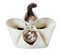 Folding Cat Tunnel, Foldable Kitten Hideplace, Felt Cat Play Tunnel, Cat Tunnel with Toy Ball, Portable Cat Tunnel, Interactive Pet Play Tunnel, Cat Tunnel Cave, Hideaway for Cats, Kitten Play Tunnel