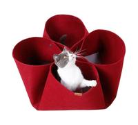Folding Cat Tunnel, Plegable Kitten túnel, Interactivo Pet túnel, Cat Tunnel with Toy Ball, Felt Hideplace for Cats, Portable Cat Tunnel Cave, Cat Tunnel Toy, Pet Tunnel