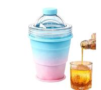 Folding Cup Maker, Silicone Ice Ball, Plegable Drink Gear with Smart Style, Utility Aid for Daily Use, Cup Mate, Travel Aid for Coffee Beverages Juice Beer Whiskey Hiking Camping 5.91* 5.91*3.54 inch