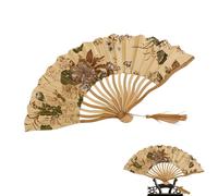 Folding Hand Fan, Chinese Style Performance Accessory, Elegant Lightweight Prop, Smooth Folding Sturdy Ribs for Weddings, Cosplay, Travel, Outdoor Parties, Music Festivals, Dance, Carnival Shows