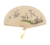 Folding Hand Fan, Japanese Vintage Handheld Fan with Tassel, Mother’s Day Birthday Tabletop Ornament, Traditional Dancing Props for Stage, Wedding