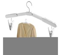 Folding Hangers, Clothing Drying Rack with Space-Saving Design, Portable Folding Clothes Hanger, Multifunctional For Dorm Room Hotel Laundry Camping RV Business Trip Airplane