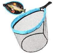 Folding Landing Net, Portaɓle Handheld Fly Fishing Net with Waist-Mount, Flexible Rubber Mesh, Lightweight Compact For Catch and Release Fishing, 1 Piece