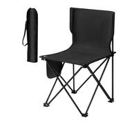 Folding Outdoor Chair, Portable Camping Chair, Heavy-Duty Frame with 286LBS Capacity, Lightweight, Camping Gear for Travel, Beach, Picnic, Hiking, Backpacking, Fishing, Black/White