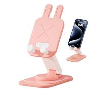 Folding Phone Dock - Rabbit Design for Stand | Pp with 360 Degree Rotation, Compact Cradle Holder, Portable Accessory for Men, Women, Tablet, Travel, Kitchen Counter and Bedside Office Learning