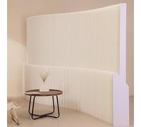 Folding Privacy Screens With Storage Shelves,Indoor Paper Folding Privacy Screen With Lighting,Paper Retractable Room Divider For Space Separation,Suitable For Various Se,H78.7In-78.7~118.1In