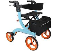 Folding Rollator Walker with 4 Wheels and Seat Compact Folding Design Lightweight Complimentary Carry Bag Mobility Aid for Adult Senior Elderly Handicap