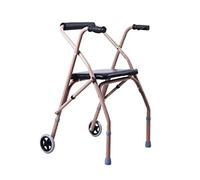 Folding Roller Walking Frame with Armrests and Seats, Height Adjustable Aluminum Alloy Two-Wheeled Walker for Elderly and Disabled Elderly Walker VBTJWRFE