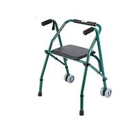 Folding Roller Walking Frame with Armrests and Seats, Height Adjustable Aluminum Alloy Two-Wheeled Walker for Elderly and Disabled Elderly Walker VBTJWRFE